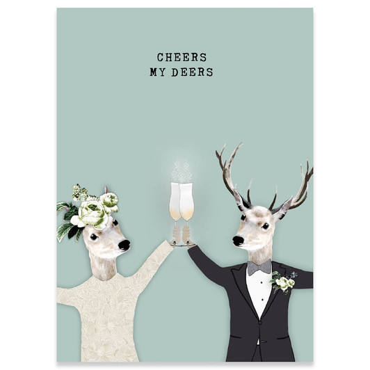 Cheers My Deers | Wedding Greeting Card | CARTE