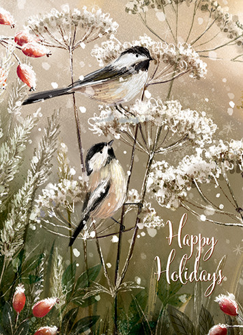 Chickadees | Holiday Greeting Card | CARTE