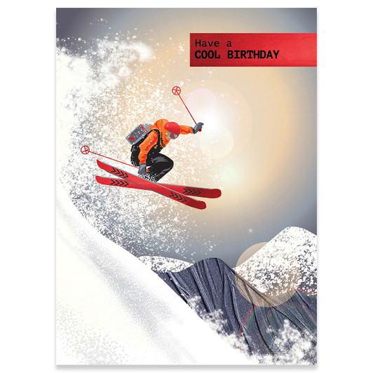 Extreme Skiing | Birthday Greeting Card | CARTE