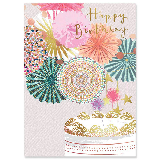 Fireworks Cake | Birthday Greeting Card | LOUISE TILLER