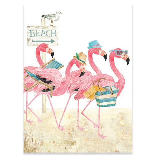 Flamingos | Birthday Greeting Card | CARTE