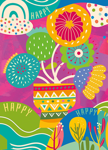 Flores | Birthday Greeting Card | J&M MARTINEZ