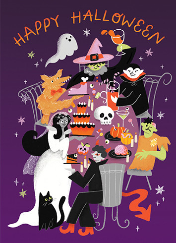 [BOXED SET] Halloween Dinner | Holiday Greeting Cards | CARTE