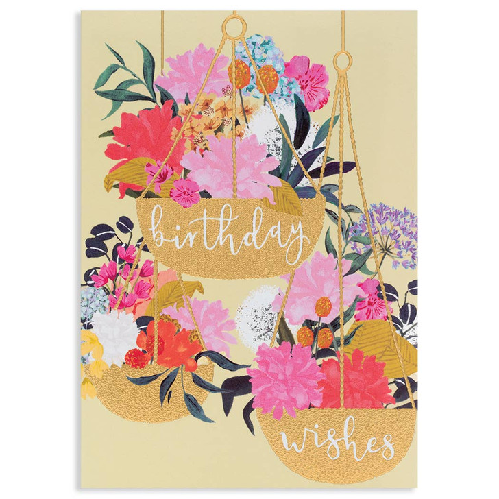 Hanging Baskets | Birthday Greeting Card | LOUISE TILLER