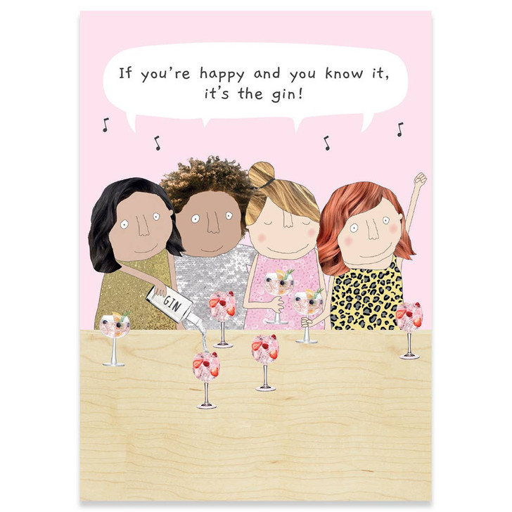 Happy Gin | Birthday Greeting Card | ROSIE MADE A THING