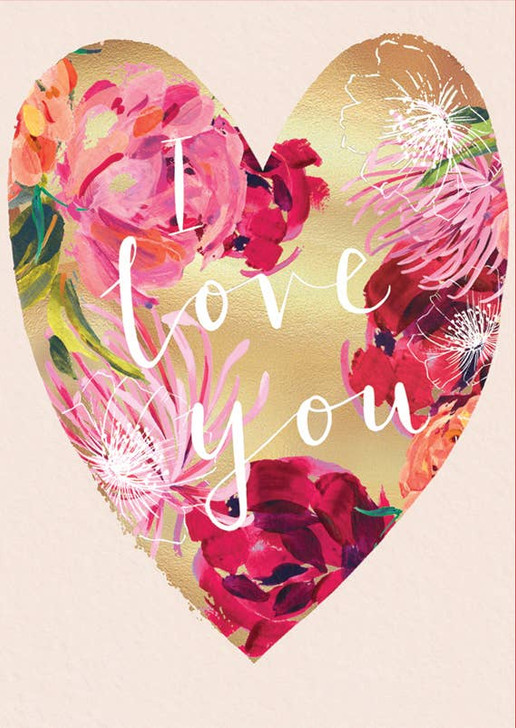 I Love You Heart | Valentine's Day Greeting Card | LOUISE TILLER