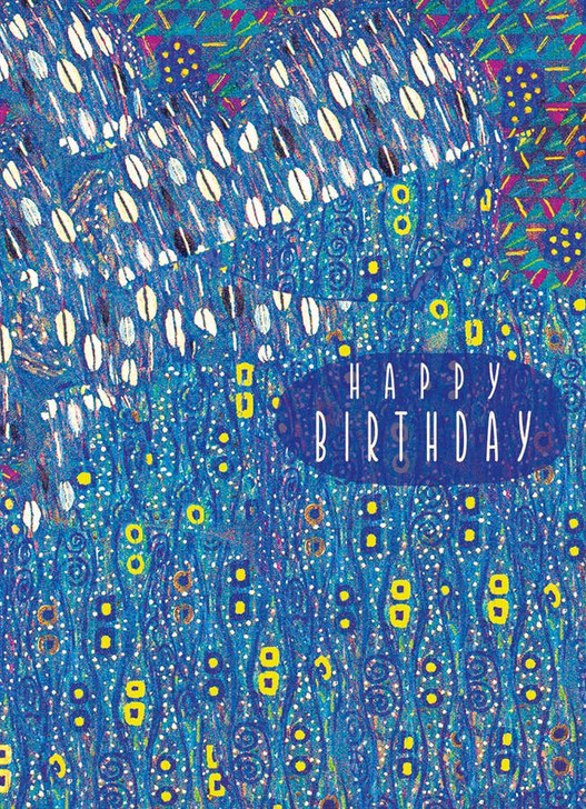 Klimt In Indigo | Birthday Greeting Card | J&M MARTINEZ