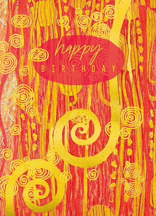 Klimt In Ruby | Birthday Greeting Card | J&M MARTINEZ