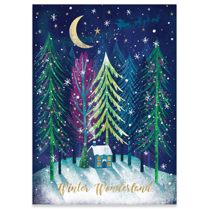 Magical Midnight Forest | Holiday Greeting Card | CARTE
