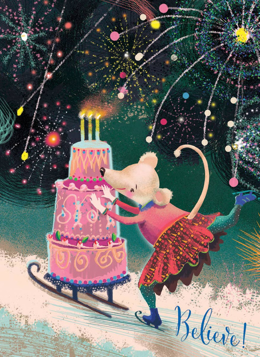 Mouse And Cake | Holiday Greeting Card | CARTE
