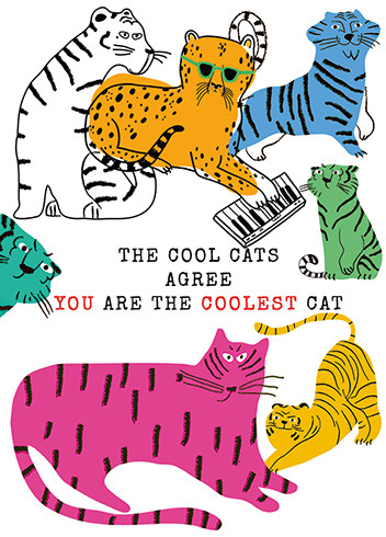 Pals Cool Cats | Birthday Greeting Card | J&M MARTINEZ