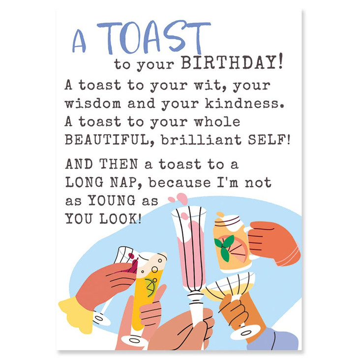 All The Toasts | Birthday Greeting Card | J&M MARTINEZ
