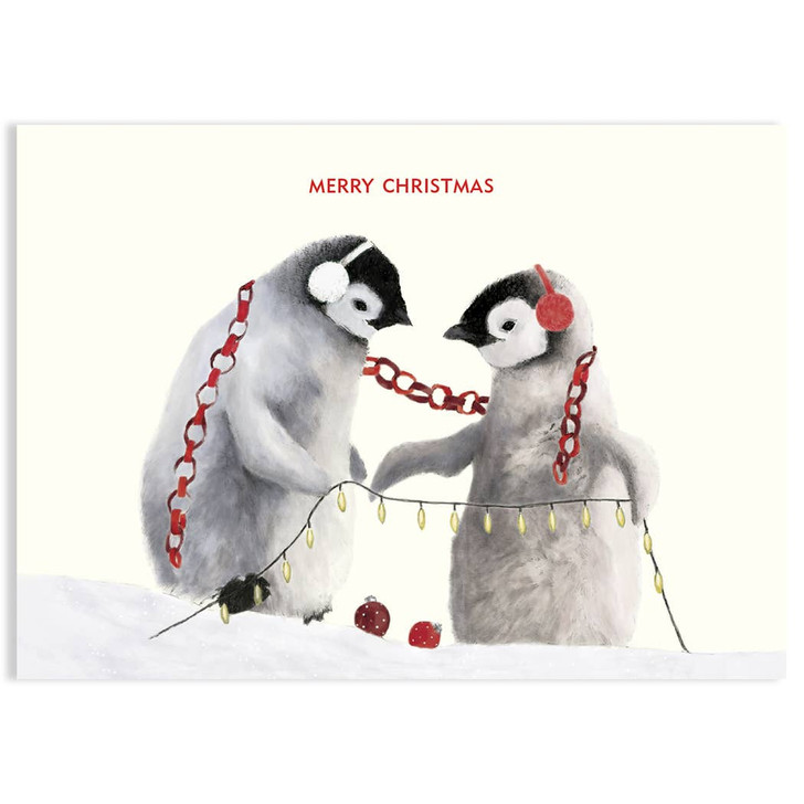 Penguins On Ice | Holiday Greeting Card | CARTE