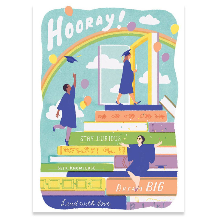 Pile Of Books | Graduation Greeting Card | CARTE