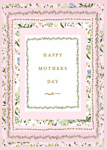 Pink Border | Mother's Day Greeting Card | CARTE