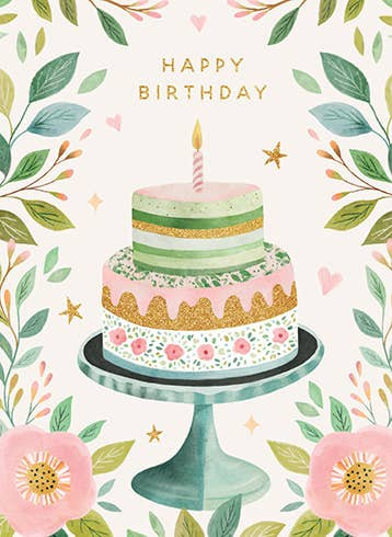 Pretty Cake | Birthday Greeting Card | CARTE