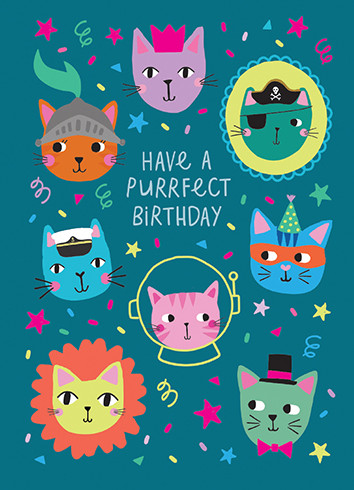 Purrfect Birthday | Birthday Greeting Card | CARTE