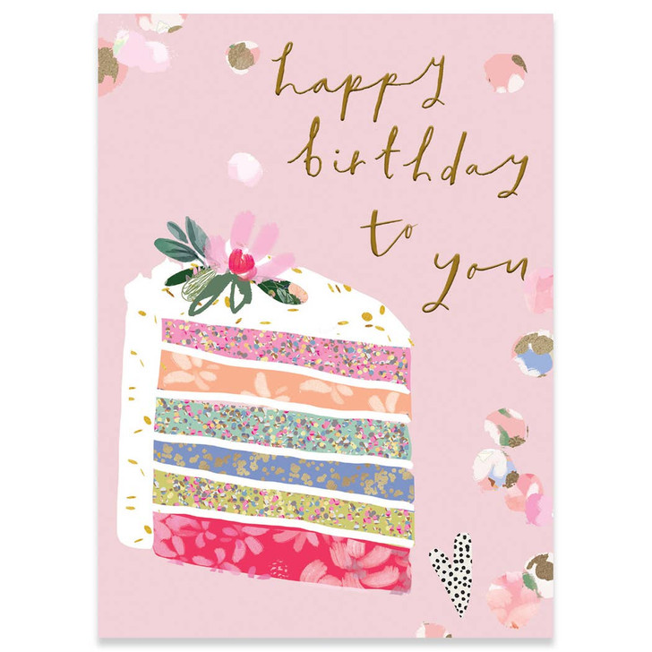Rainbow Cake | Birthday Greeting Card | CARTE