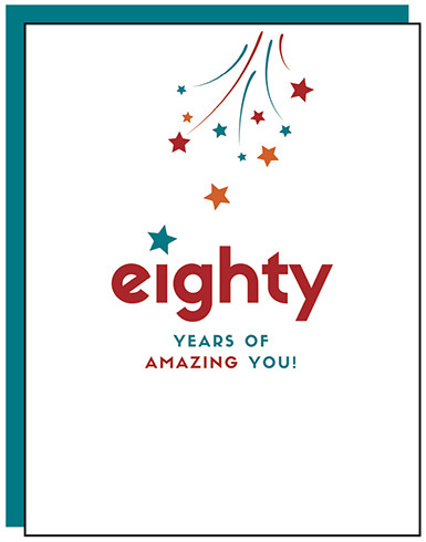 Amazing You 80 | Birthday Greeting Card | AGE-FRIENDLY VIBES