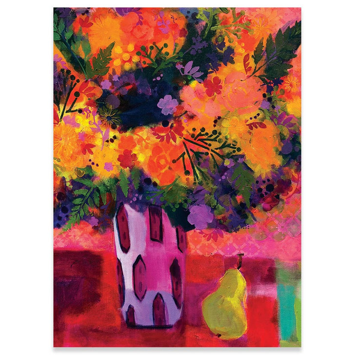 Red Flowers | Blank Greeting Card | CARTE