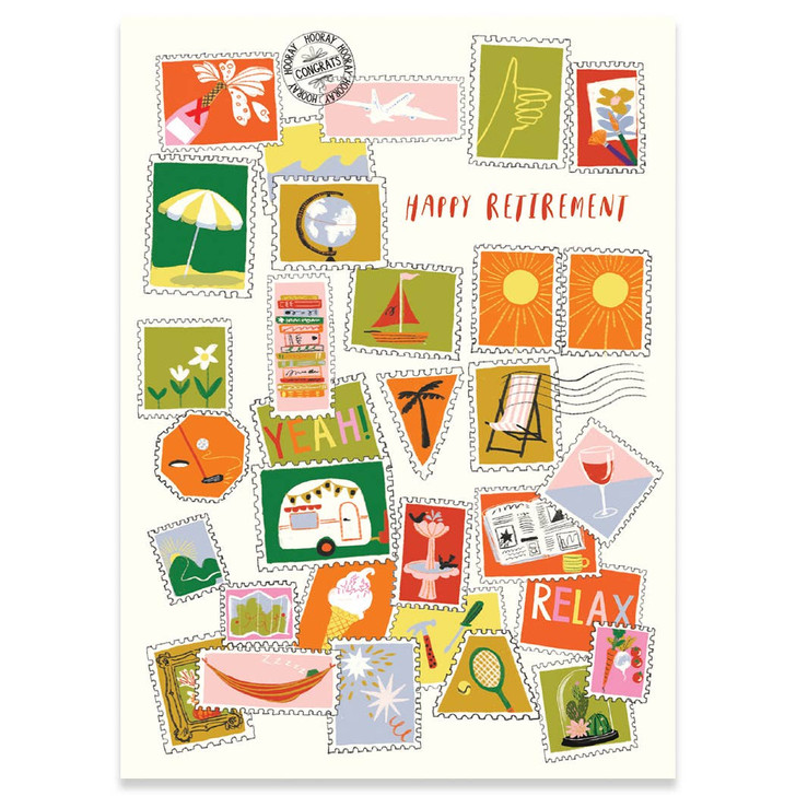 Retirement Stamps | Retirement Greeting Card | CARTE
