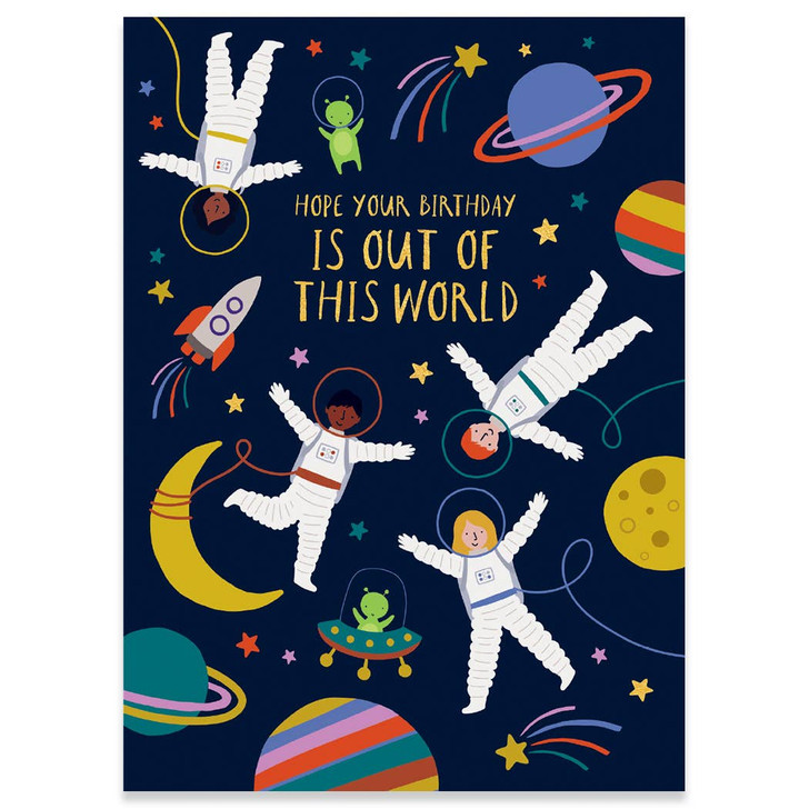 Spacemen | Birthday Greeting Card | CARTE