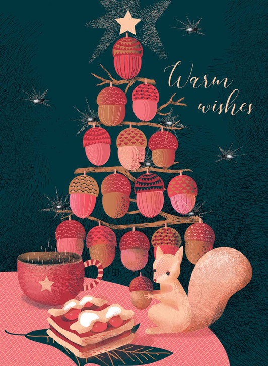 [BOXED SET] Squirrel Acorn Tree | Holiday Greeting Cards | CARTE