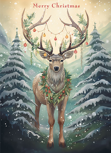Stag Antlers | Holiday Greeting Card | CARTE