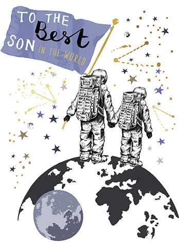 Astronaut Son | Birthday Greeting Card | LOUISE TILLER
