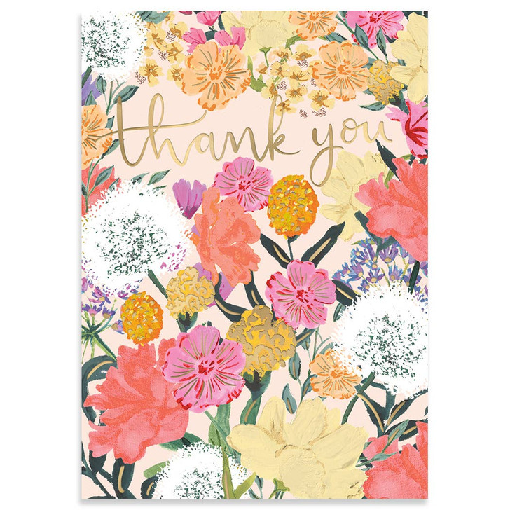Thank You Flowers | Thank You Greeting Card | LOUISE TILLER