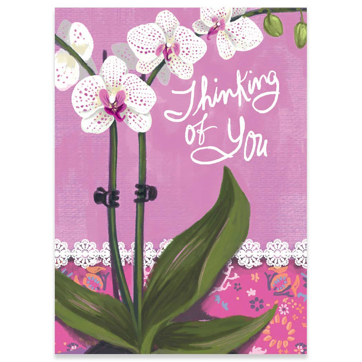 Thinking Orchid | Sympathy Greeting Card | CARTE