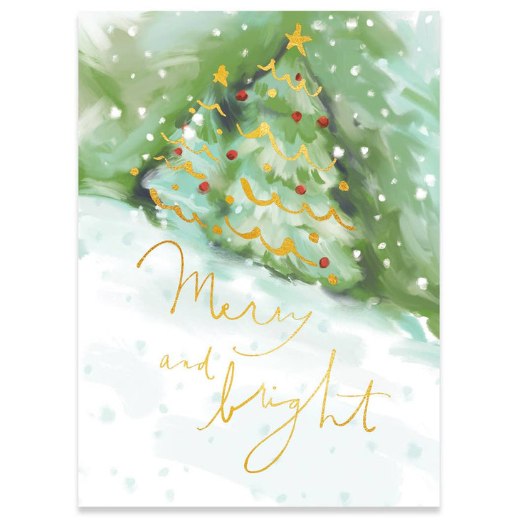 Tree On Mountain | Holiday Greeting Card | CARTE