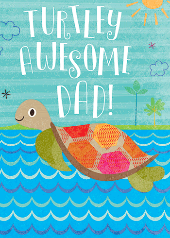 Turtley Awesome | Father's Day Greeting Card | CARTE