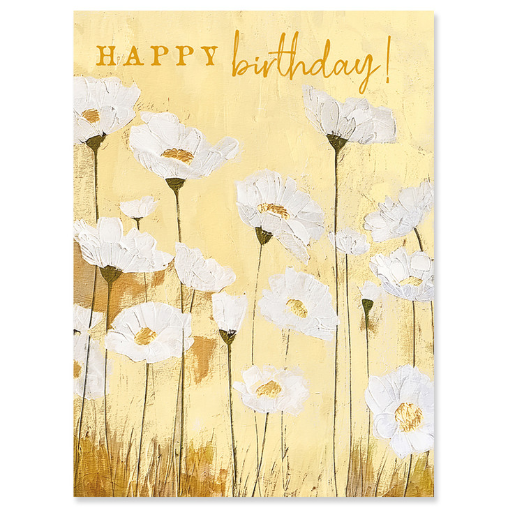 White Poppies | Birthday Greeting Card | J&M MARTINEZ