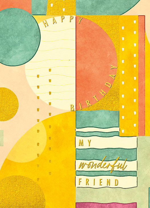 Wonderful Friend | Birthday Greeting Card | J&M MARTINEZ