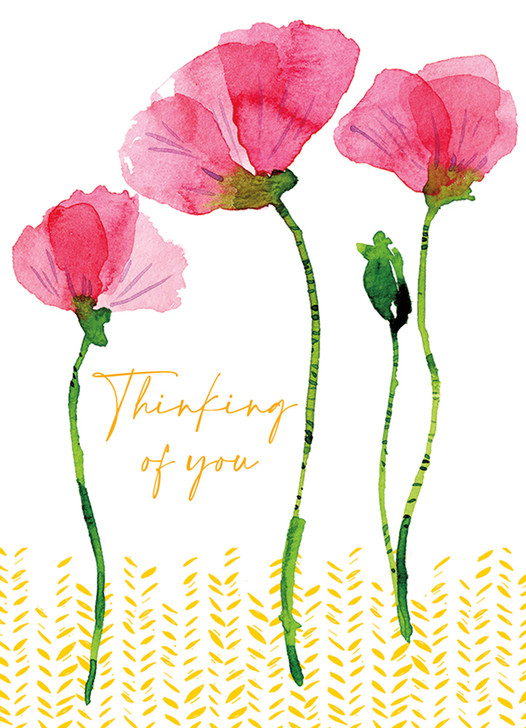 Pink Stems | Sympathy Greeting Card | J&M MARTINEZ