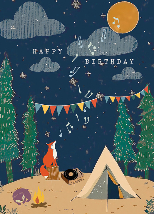 At The Campsite | Birthday Greeting Card | J&M MARTINEZ