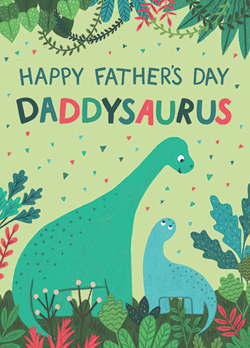 Daddysaurus | Father's Day Greeting Card | CARTE