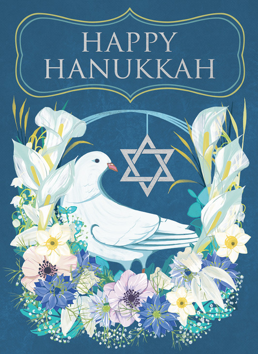Dove Wreath | Hanukkah Greeting Card | CARTE