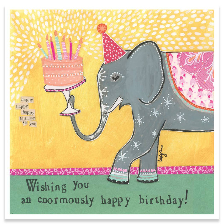 Enormously Happy | Birthday Greeting Card | CURLY GIRL