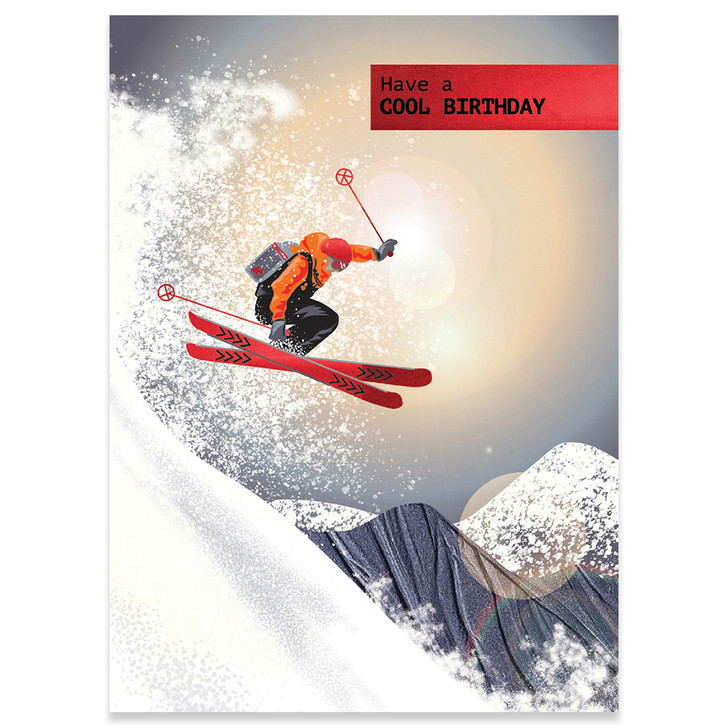 Extreme Skiing | Birthday Greeting Card | CARTE