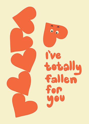 Fallen For You | Valentine's Day Greeting Card | 1973
