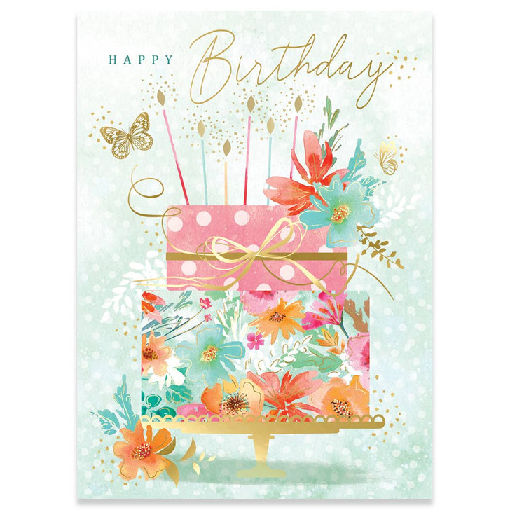 Floral Cake | Carte Birthday Card | CALYPSO CARDS