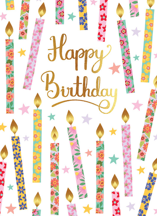 Floral Candles | Birthday Greeting Card | CARTE