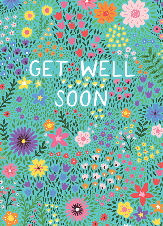 Floral Get Well Soon | Get Well Greeting Card | CARTE