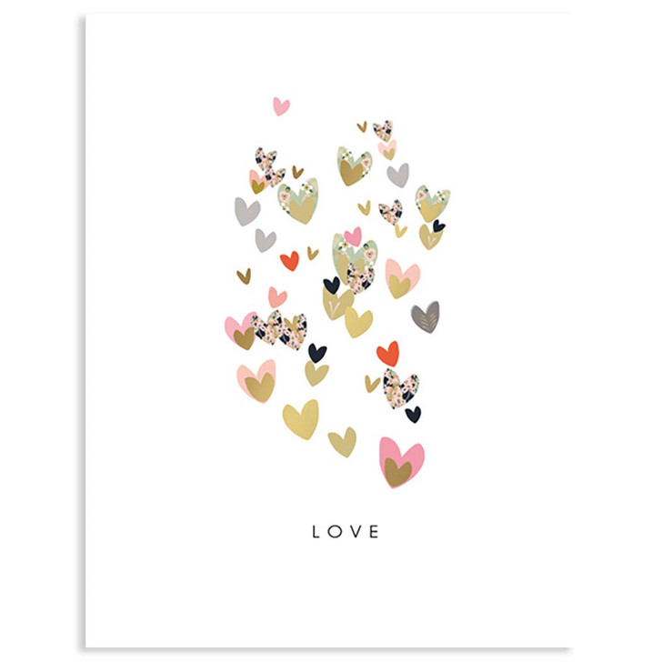 Flurry Of Hearts | Love Greeting Card | CARTE