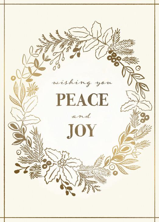 [BOXED SET] Gold Wreath | Holiday Greeting Cards | CARTE