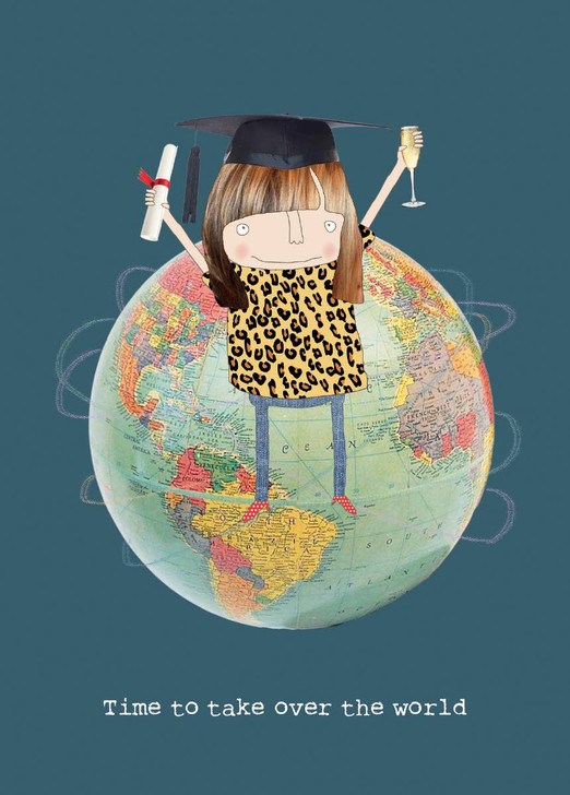 Grad Girl World | Graduation Greeting Card | ROSIE MADE A THING