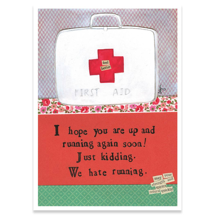 Hate Running | Get Well Greeting Card | CURLY GIRL