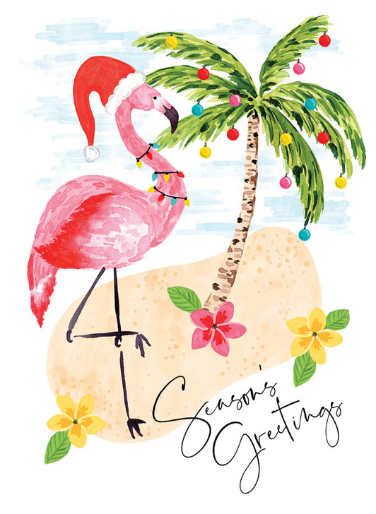 [BOXED SET] Holiday Flamingo | Holiday Greeting Cards | CARTE